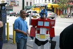 Optimus Prime and an Elvin Pena look-alike